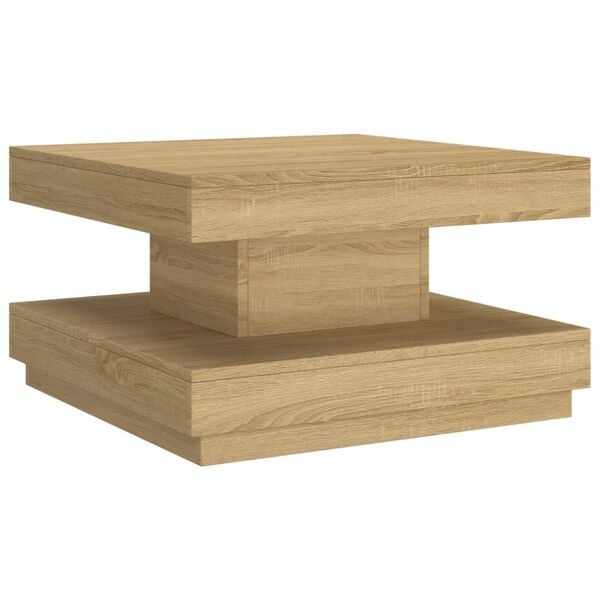 vidaXL Mesa de centro de MDF marrón claro 60x60x35 cm