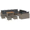 vidaXL Conjunto de sof&aacute;s de jard&iacute;n 18 pcs Gris rat&aacute;n sint&eacute;tico