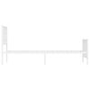 vidaXL Estructura cama sin colch&oacute;n con estribo metal blanco 100x200 cm