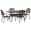 vidaXL Conjunto de Comedor de Jard&iacute;n 5 uds. Bronce Aluminio
