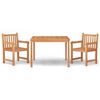 vidaXL Juego de comedor para jard&iacute;n 3 pzas madera maciza de teca