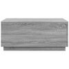 vidaXL Mesa de centro con luces LED gris Sonoma 90x50x40 cm