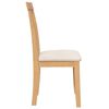 vidaXL Sillas de comedor con cojines 2uds madera maciza natural caucho