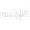 vidaXL Estructura cama sin colchón con estribo metal blanco 150x200 cm