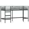 vidaXL Estructura de litera para ni&ntilde;os Liso Negro 75 x 190 cm Acero
