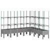 vidaXL Jardinera con enrejado PP gris claro 200x160x142,5 cm
