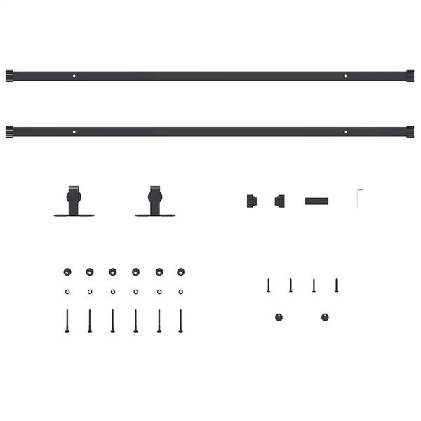 vidaXL Kit de puerta corredera de armario acero carbono 213 cm