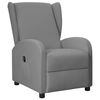 vidaXL Sill&oacute;n orejero el&eacute;ctrico reclinable cuero sint&eacute;tico gris