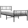 vidaXL Estructura cama sin colchón con estribo metal negro 75x190 cm