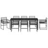 vidaXL Conjunto de Comedor de Jard&iacute;n 9 pcs Negro