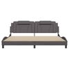 vidaXL Estructura de cama Viana con LED sin colch&oacute;n gris 200x200 cm