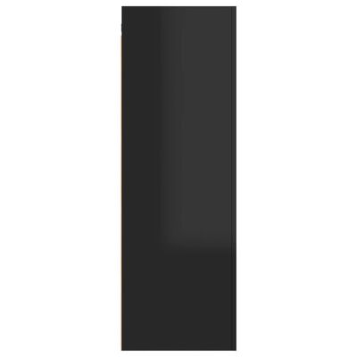 vidaXL Mueble de TV madera contrachapada negro brillante 30,5x30x90 cm