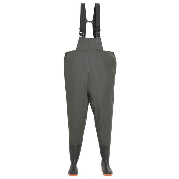 vidaXL Vadeador con botas verde talla 41