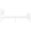 vidaXL Estructura cama sin colchón con estribo metal blanco 135x190 cm