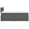 vidaXL Cama box spring con colch&oacute;n tela gris oscuro 120x190 cm