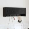 vidaXL Perchero de pared con estante Roble Negro 80 x 20 x 30 cm