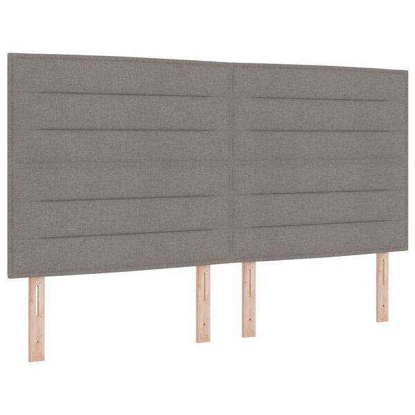 vidaXL Cama tipo Box Spring con colch&oacute;n Taup&eacute; 180 x 200 cm tela