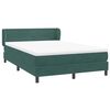 vidaXL Cama box spring con colch&oacute;n terciopelo verde oscuro 140x220 cm