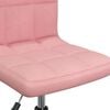 vidaXL Silla de comedor giratoria de terciopelo rosa