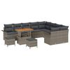 vidaXL Conjunto de sof&aacute; de jard&iacute;n 12 uds. 11-N&uacute;mero de plazas Gris