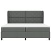 vidaXL Cama tipo Box Spring con colch&oacute;n Gris oscuro 200 x 200 cm tela