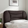 vidaXL Cabecero de cama acolchado Hvar tela marr&oacute;n oscuro 80 cm