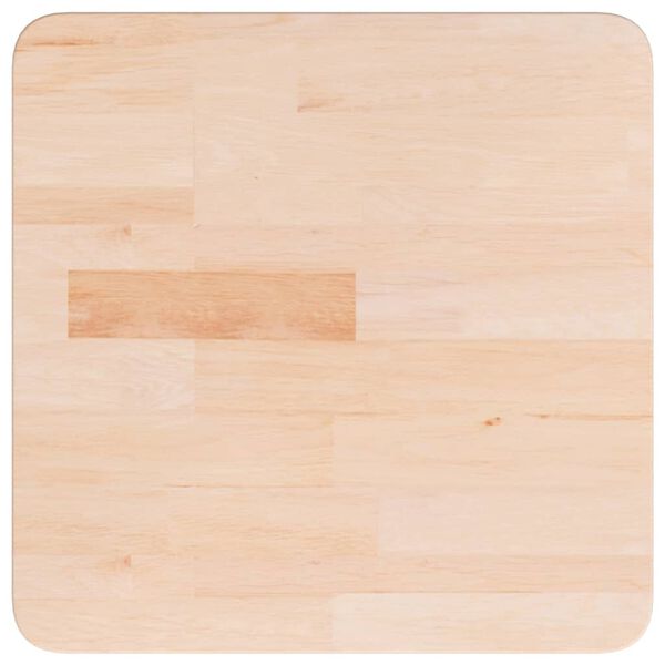 vidaXL Tablero de mesa cuadrada madera de roble sin tratar 40x40x1,5cm