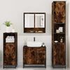 vidaXL Set de muebles ba&ntilde;o 4 pzas madera contrachapada roble ahumado