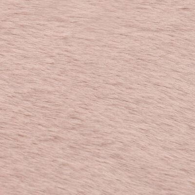 vidaXL Alfombra de pelo sintético de conejo rosa envejecido 160x230 cm
