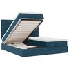 vidaXL Estructura de cama otomana colchones terciopelo azul oscuro