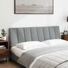 vidaXL Cabecero de cama acolchado Hanko tela gris claro 160 cm