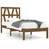 vidaXL Estructura de cama madera pino individual marr&oacute;n miel 90x190 cm