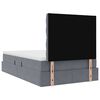vidaXL Cama con almacenamiento y LED Gris oscuro 120 x 200 cm