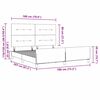 vidaXL Estructura de cama con cabecera Taup&eacute; 180 x 200 cm tela