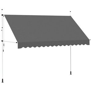 vidaXL Toldo retr&aacute;ctil de operaci&oacute;n manual antracita 350 cm