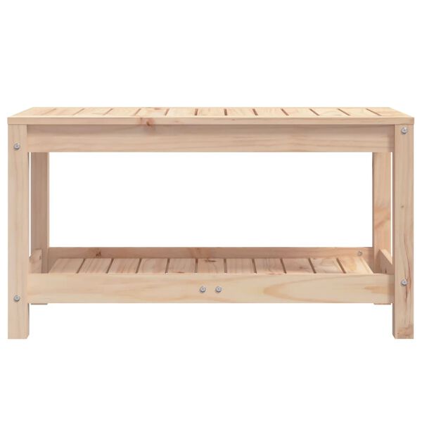 vidaXL Banco de jardín madera maciza de pino 82,5x35x45 cm