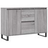 vidaXL Aparador de madera de ingenier&iacute;a gris Sonoma 101,5x35x70 cm