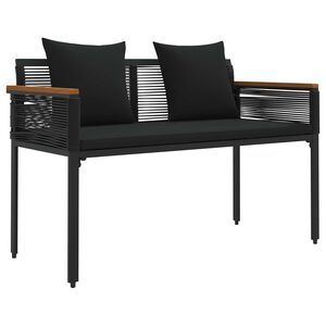 vidaXL Banco de exterior 2 -Seater 117 x 54 x 74.5 cm rat&aacute;n sint&eacute;tico