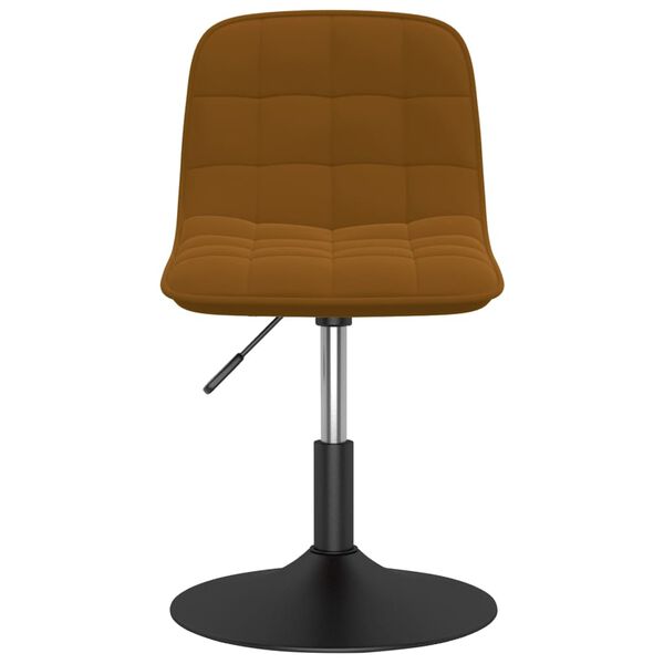 vidaXL Sillas de comedor giratorias 4 uds terciopelo marr&oacute;n