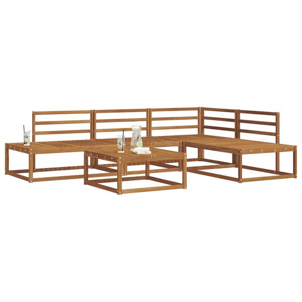 vidaXL Conjunto de sof&aacute;s de exterior 5 Pieza Natural