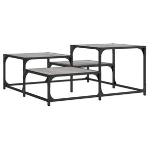 vidaXL Mesa de centro madera de ingenier&iacute;a gris Sonoma 87,5x87,5x40 cm