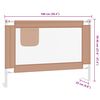 vidaXL Barandilla de seguridad cama de ni&ntilde;o taupe tela 100x25 cm