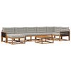 vidaXL Conjunto de sof&aacute;s de exterior 8 pcs Natural y Gris Claro