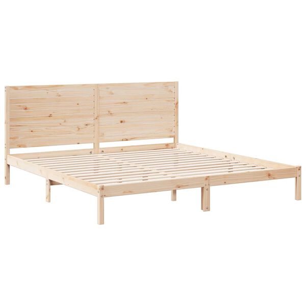 vidaXL Cama extralarga sin colch&oacute;n madera maciza 180x220 cm