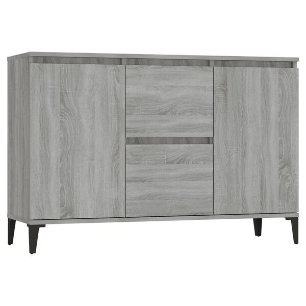 vidaXL Aparador de madera contrachapada gris Sonoma 102x35x70 cm