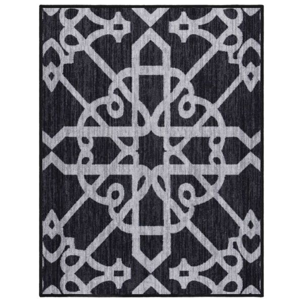 vidaXL Alfombra de pasillo negro 80x100 cm