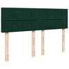 vidaXL Cama box spring con colch&oacute;n terciopelo verde oscuro 160x200 cm