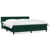 vidaXL Cama box spring con colch&oacute;n terciopelo verde oscuro 180x220 cm
