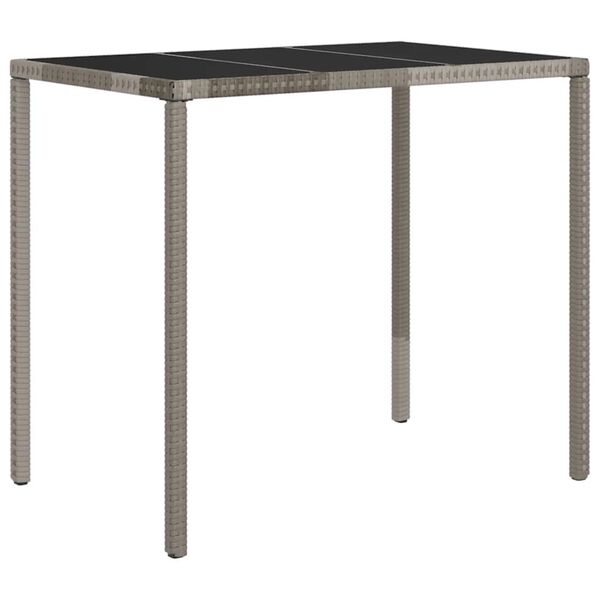 vidaXL Set de muebles de jard&iacute;n 4 pzas y cojines rat&aacute;n sint&eacute;tico gris