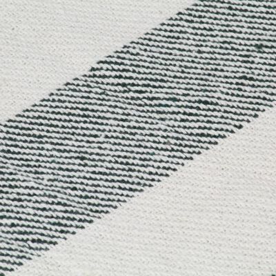vidaXL Manta a rayas algodón verde oscuro 125x150 cm